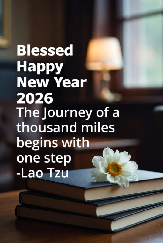 Blessed Happy New Year 2026 Image with Quote