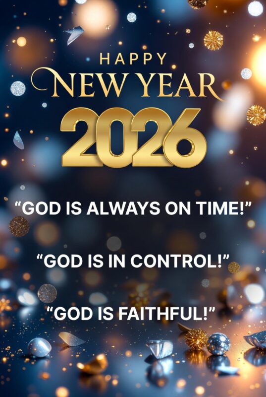 Religious Happy New Year 2026 Image with Quote