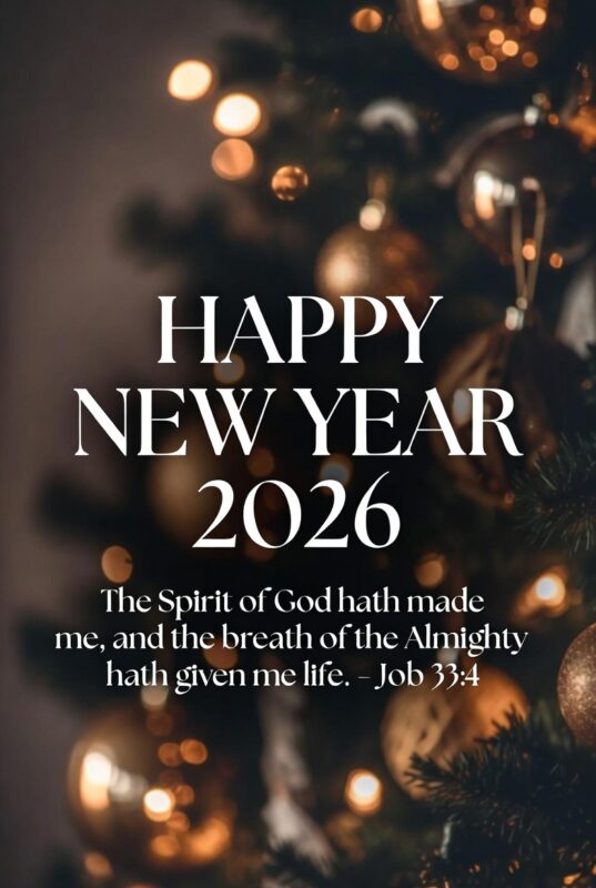 Religious Happy New Year 2026 Image with Quote