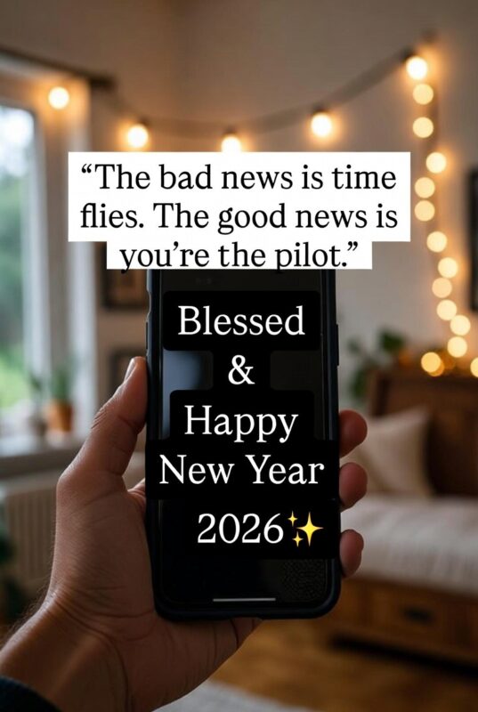 Blessed Happy New Year 2026 Image with Quote