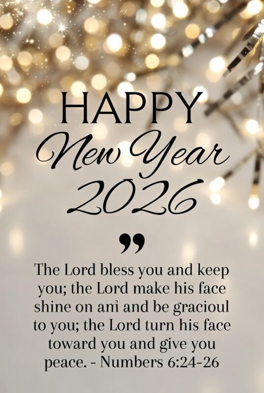 Religious Happy New Year 2026 Image with Quote
