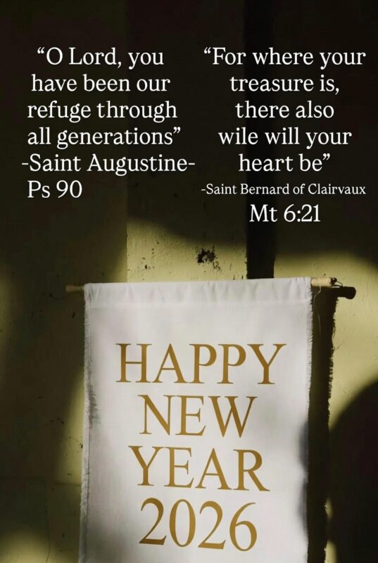 Religious Happy New Year 2026 Image with Quote