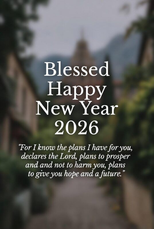 Blessed Happy New Year 2026 Image with Quote