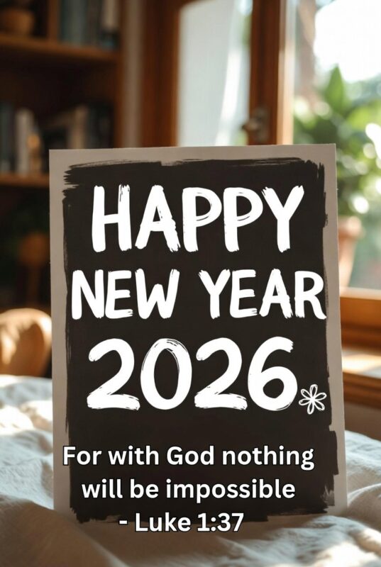 Religious Happy New Year 2026 Image with Quote