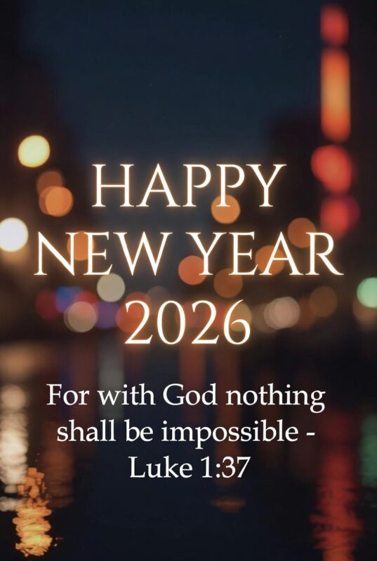Religious Happy New Year 2026 Image with Quote