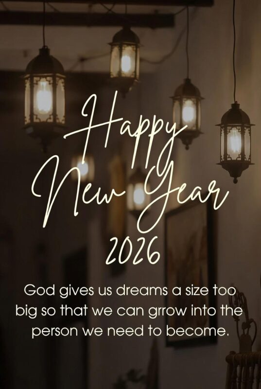 Religious Happy New Year 2026 Image with Quote