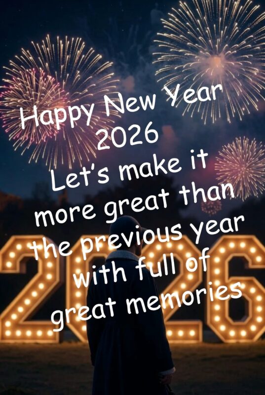 Funny Happy New Year 2026 Image with Quote