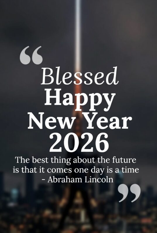Blessed Happy New Year 2026 Image with Quote