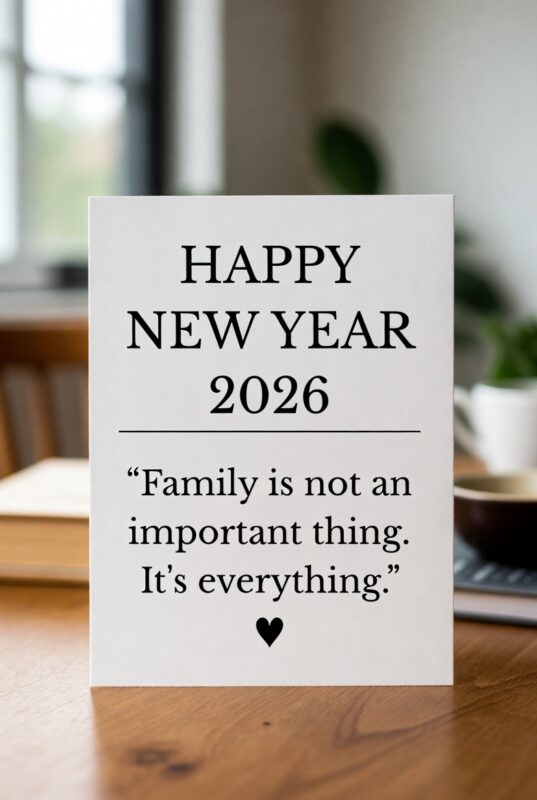 Happy New Year 2026 Image with Quote for Family