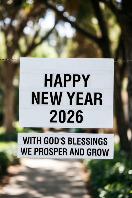Religious Happy New Year 2026 Image with Quote