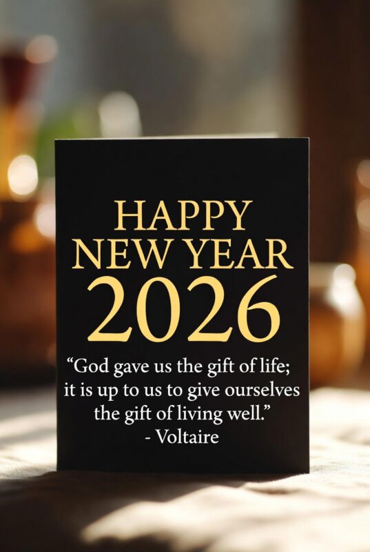 Religious Happy New Year 2026 Image with Quote