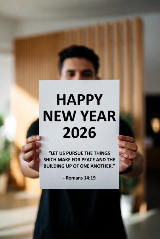 Religious Happy New Year 2026 Image with Quote