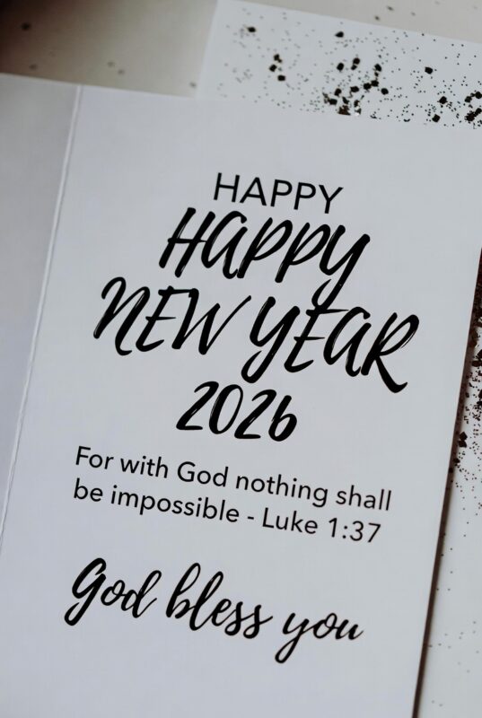 Religious Happy New Year 2026 Image with Quote