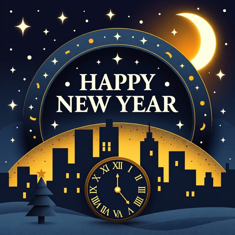 Happy New Year Clipart 2026
