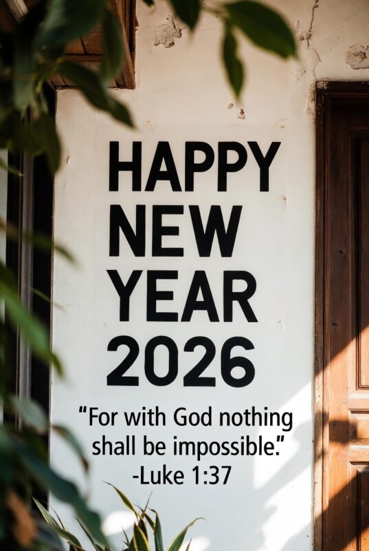 Religious Happy New Year 2026 Image with Quote