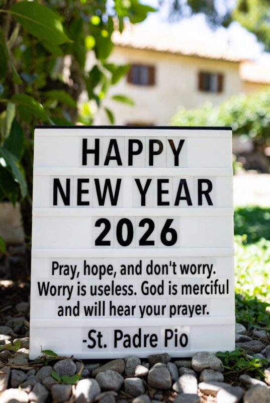 Religious Happy New Year 2026 Image with Quote