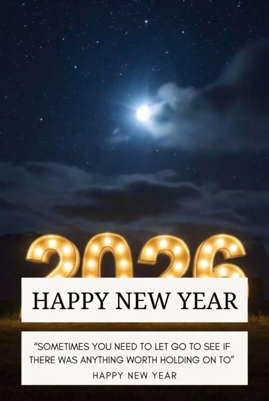 Happy New Year Images with Quotes 2026 – Free, Religious & Beautiful Wishes 6 Beautiful Happy New Year Image with Quote 2026