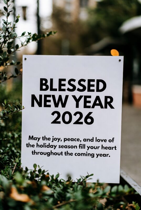 Blessed Happy New Year 2026 Image with Quote
