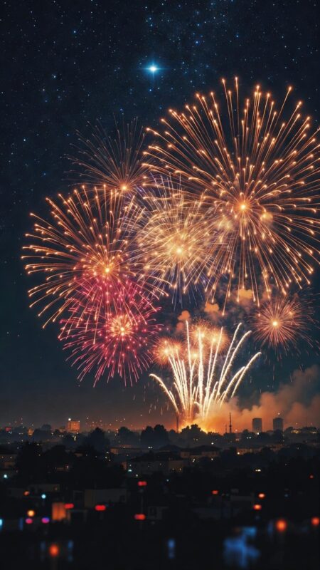 Happy New Year Background 2026 – Free HD Wallpapers, Zoom & Teams Designs 7 Happy New Year Background with Fireworks