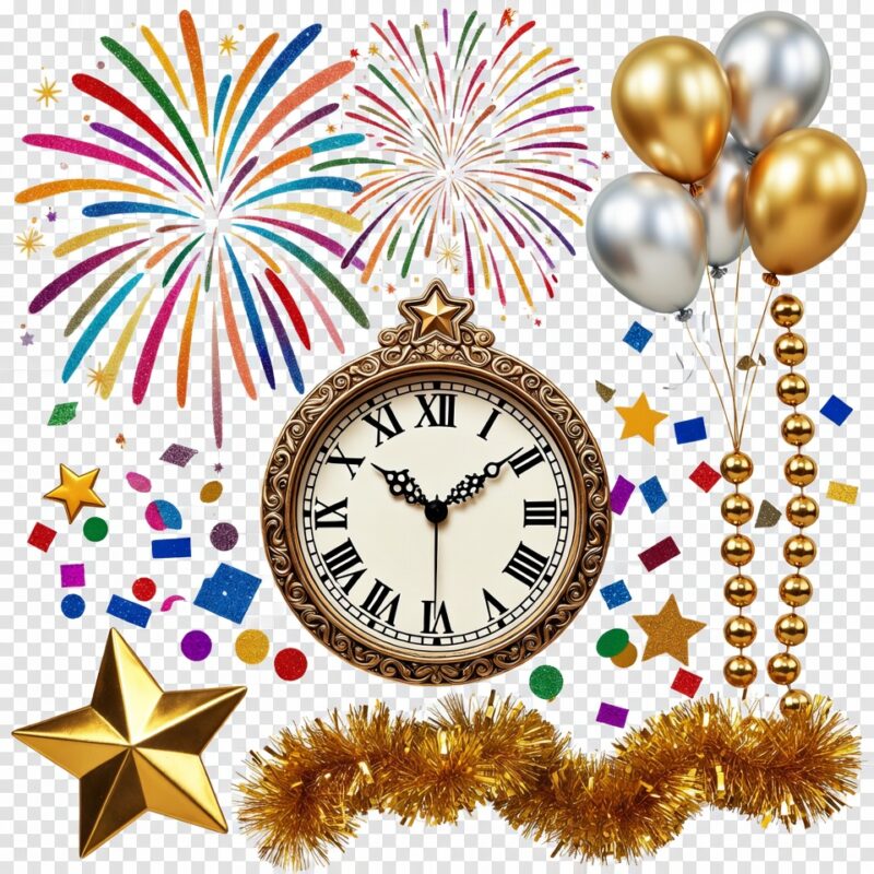 Happy New Year Clipart Transparent Background