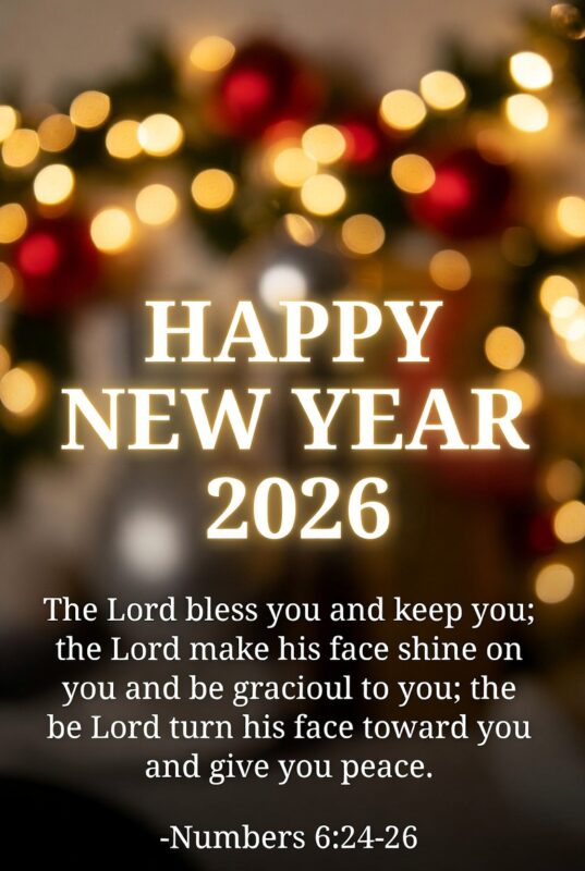 Religious Happy New Year 2026 Image with Quote