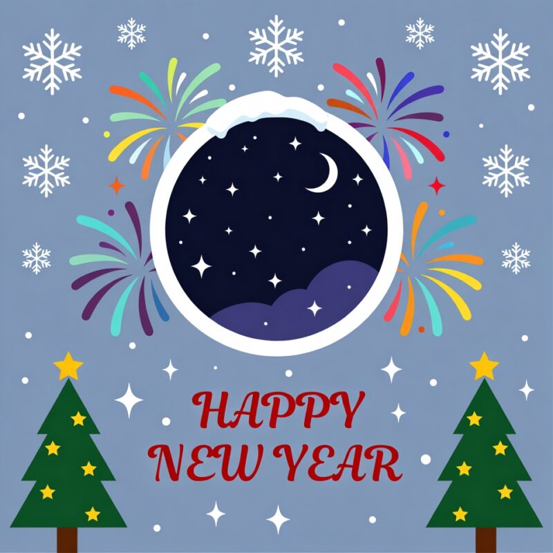 Happy New Year Clipart 2026