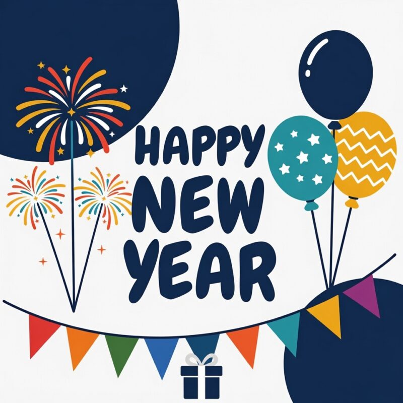 Happy New Year Clipart 2026