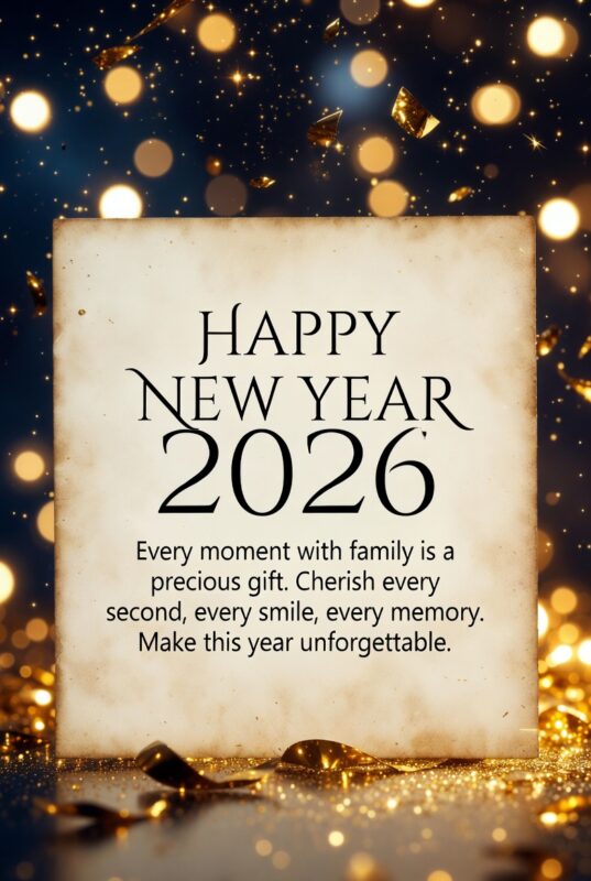 Happy New Year 2026 Image with Quote for Family