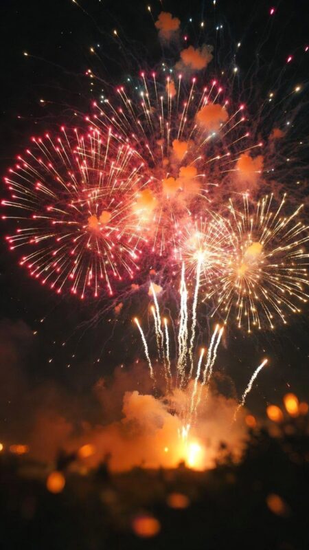 Happy New Year Background 2026 – Free HD Wallpapers, Zoom & Teams Designs 8 Happy New Year Background with Fireworks