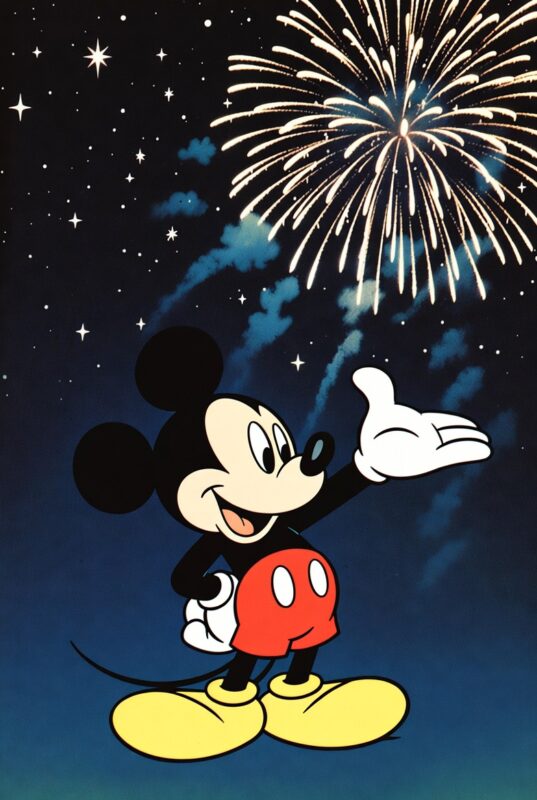 Mickey Mouse Happy New Year Wallpaper