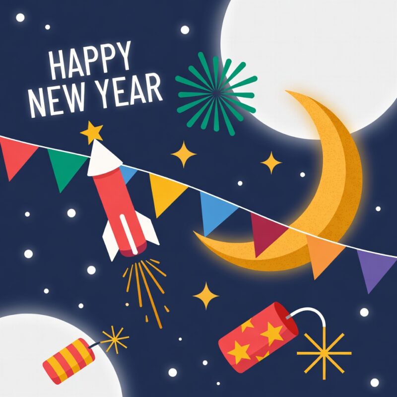 Happy New Year Clipart 2026