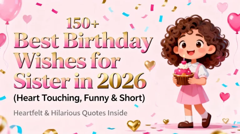 150+ Best Birthday Wishes for Sister in 2026 (Heart Touching, Funny & Short)