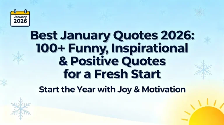 Best January Quotes 2026 100+ Funny, Inspirational & Positive Quotes for a Fresh Start