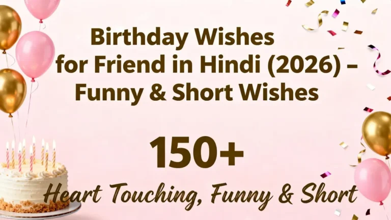 Birthday Wishes for Friend in Hindi (2026) – 150+ Heart Touching, Funny & Short Wishes