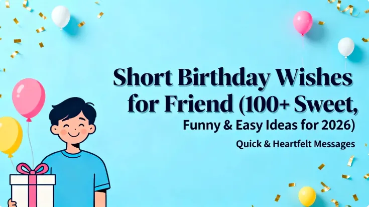 Short Birthday Wishes for Friend (100+ Sweet, Funny & Easy Ideas for 2026)