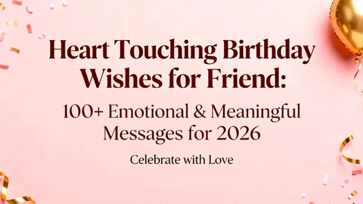 Heart Touching Birthday Wishes for Friend: 100+ Emotional & Meaningful Messages for 2026