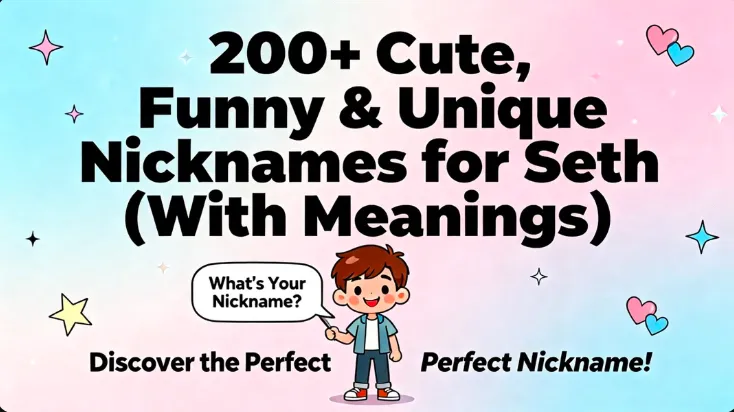 200+ Cute, Funny & Unique Nicknames for Seth (With Meanings)