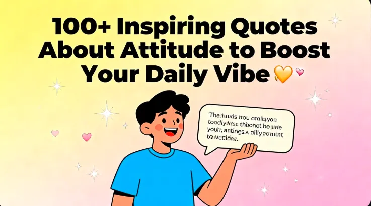 100+ Inspiring Quotes About Attitude to Boost Your Daily Vibe 😊 1 100+ Inspiring Quotes About Attitude to Boost Your Daily Vibe 😊