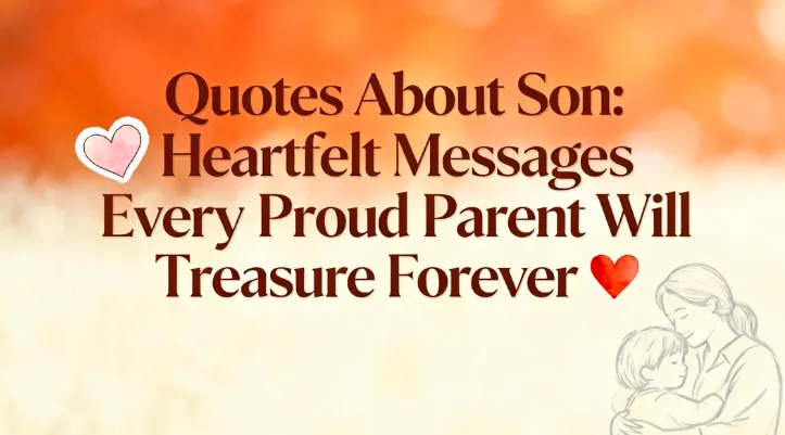 Quotes About Son: Heartfelt Messages Every Proud Parent Will Treasure Forever ❤️ 3 Quotes About Son Heartfelt Messages Every Proud Parent Will Treasure Forever ❤️