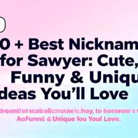 150+ Best Nicknames for Sawyer Cute, Funny & Unique Ideas You’ll Love