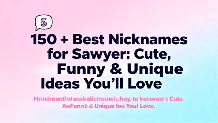 150+ Best Nicknames for Sawyer Cute, Funny & Unique Ideas You’ll Love