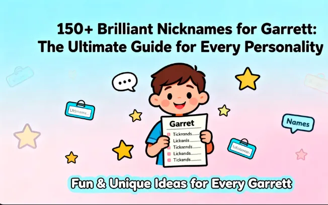 150+ Brilliant Nicknames for Garrett The Ultimate Guide for Every Personality
