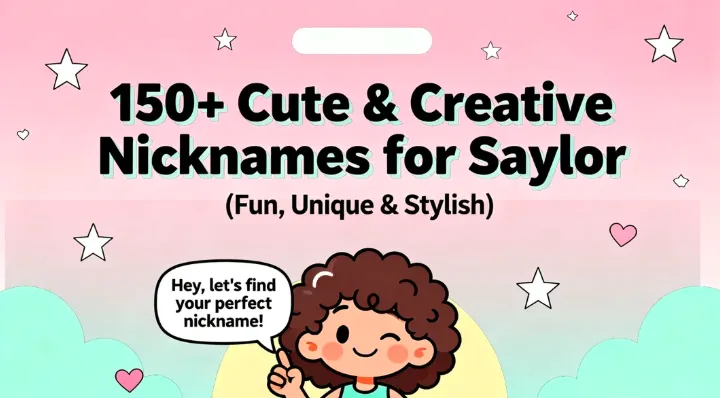 150+ Cute & Creative Nicknames for Saylor (Fun, Unique & Stylish)