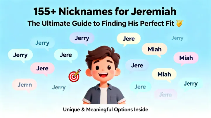 155+ Nicknames for Jeremiah The Ultimate Guide to Finding His Perfect Fit 🎯
