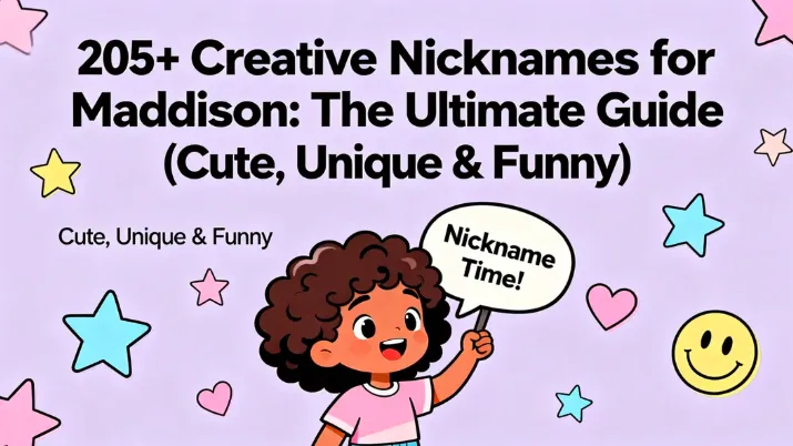 205+ Creative Nicknames for Maddison The Ultimate Guide (Cute, Unique & Funny)