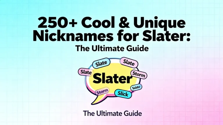 250+ Cool & Unique Nicknames for Slater The Ultimate Guide
